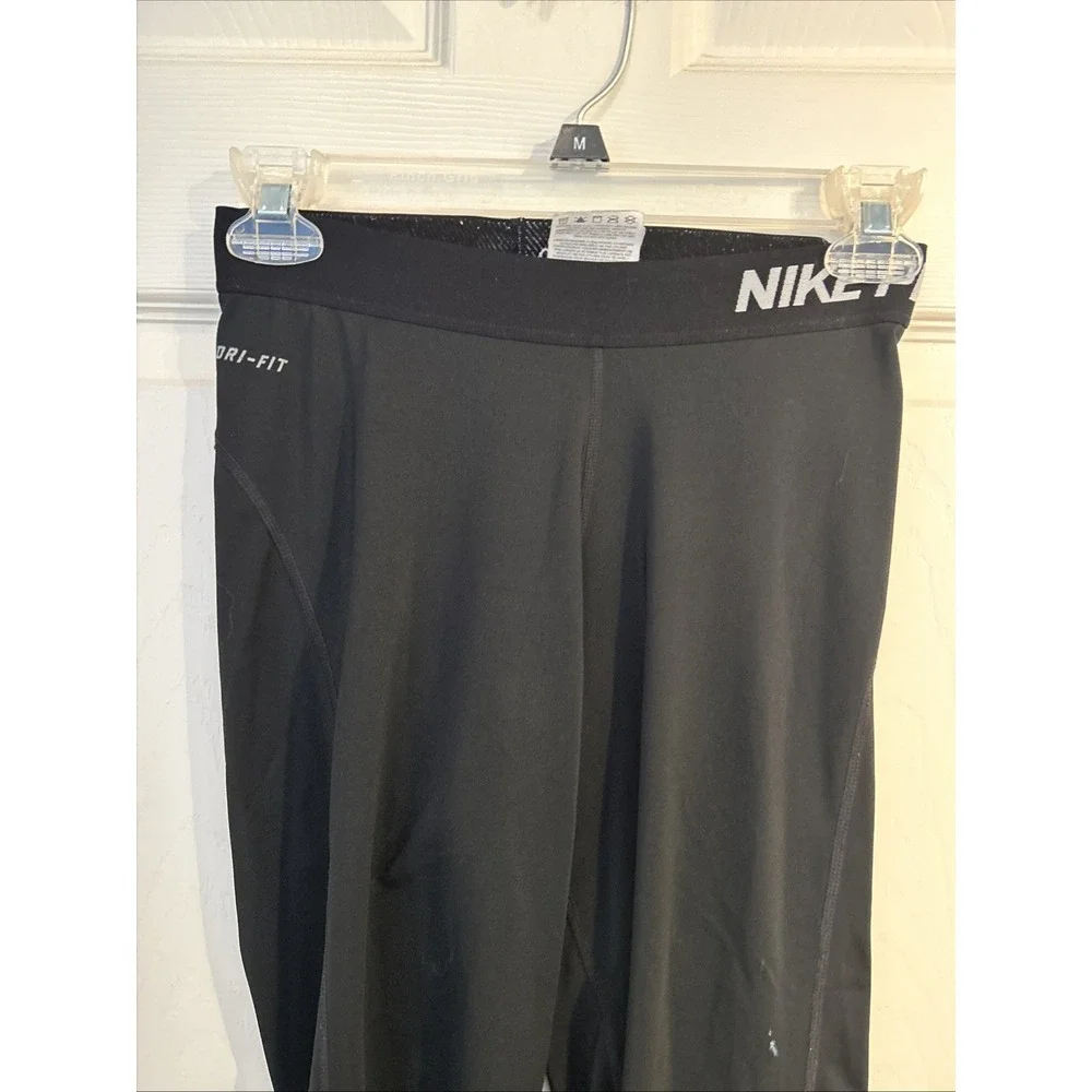 Nike Pro Black Cropped Training Running‎ Yoga Capri 589367-010 Women's Small